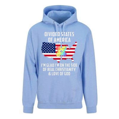 Divided States Of America Patriotic Love God Christianity Unisex Surf Hoodie