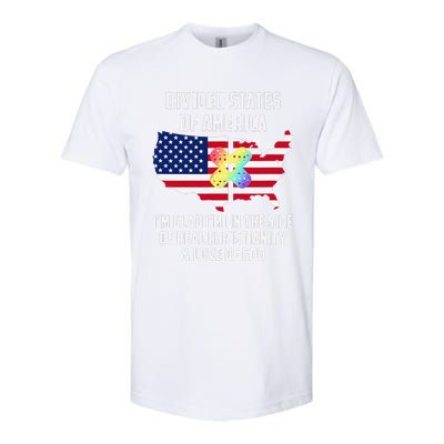 Divided States Of America Patriotic Love God Christianity Softstyle CVC T-Shirt