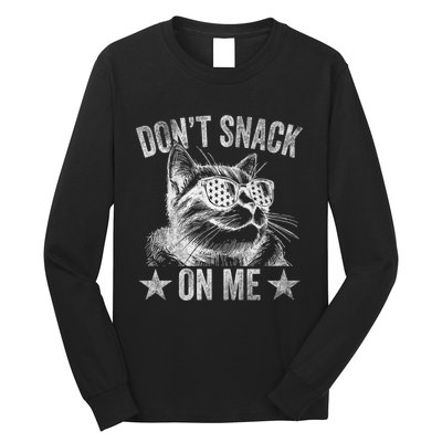 DonT Snack On Me Funny Cat Long Sleeve Shirt