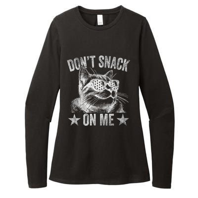 DonT Snack On Me Funny Cat Womens CVC Long Sleeve Shirt