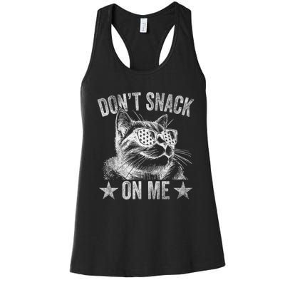 DonT Snack On Me Funny Cat Women's Racerback Tank