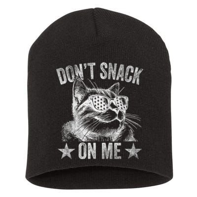 DonT Snack On Me Funny Cat Short Acrylic Beanie