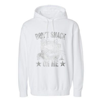 DonT Snack On Me Funny Cat Garment-Dyed Fleece Hoodie