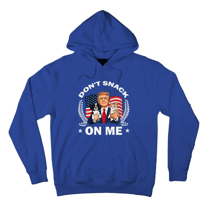 DonT Snack On Me Funny Cat Donald Trump Make Cat Safe Again Hoodie