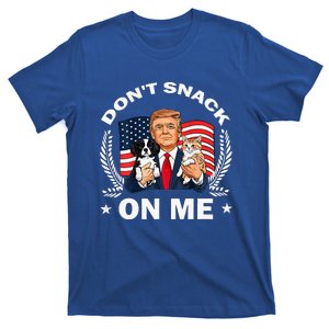 DonT Snack On Me Funny Cat Donald Trump Make Cat Safe Again T-Shirt