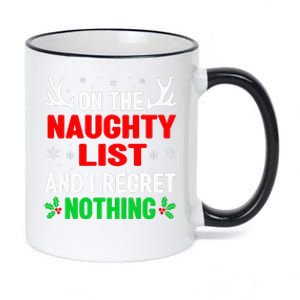 Dear Santa On Naughty List Funny Christmas  11oz Black Color Changing Mug