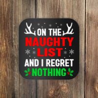 Dear Santa On Naughty List Funny Christmas  Coaster