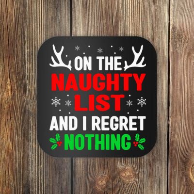 Dear Santa On Naughty List Funny Christmas  Coaster