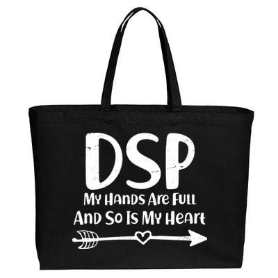 DSP My Hands Are Full Cotton Canvas Jumbo Tote