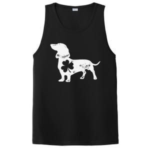 Dachshund St Patricks Day Shamrock Dog Lover Gift PosiCharge Competitor Tank