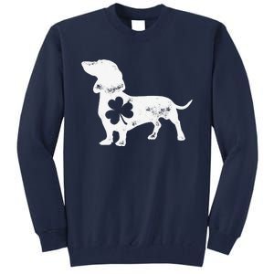 Dachshund St Patricks Day Shamrock Dog Lover Gift Tall Sweatshirt