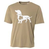 Dachshund St Patricks Day Shamrock Dog Lover Gift Cooling Performance Crew T-Shirt