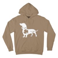 Dachshund St Patricks Day Shamrock Dog Lover Gift Hoodie