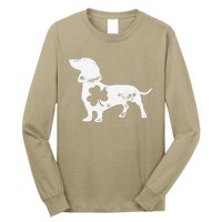 Dachshund St Patricks Day Shamrock Dog Lover Gift Long Sleeve Shirt