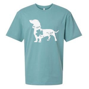 Dachshund St Patricks Day Shamrock Dog Lover Gift Sueded Cloud Jersey T-Shirt