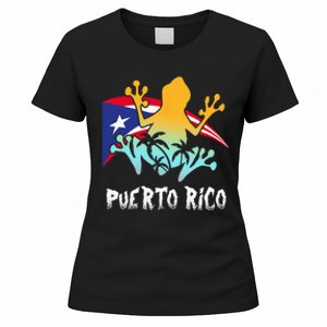 Distressed Style Puerto Rico Frog Gift Design Puerto Rico! Women's T-Shirt