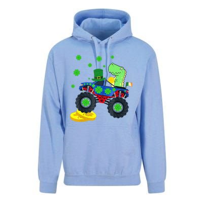 Dinosaur St Patrick's Day Monster Truck Irish Shamrock Boy Unisex Surf Hoodie