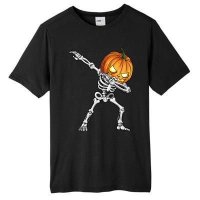 Dabbing Skeleton Pumpkin Halloween Dab Dance Costume Tall Fusion ChromaSoft Performance T-Shirt