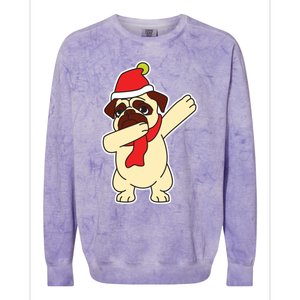 Dabbing Santa Pug Christmas Dog Mom Cute Pet Pug Lover Meaningful Gift Colorblast Crewneck Sweatshirt