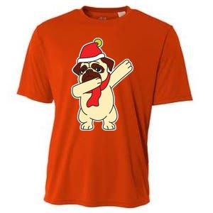 Dabbing Santa Pug Christmas Dog Mom Cute Pet Pug Lover Meaningful Gift Cooling Performance Crew T-Shirt