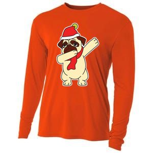 Dabbing Santa Pug Christmas Dog Mom Cute Pet Pug Lover Meaningful Gift Cooling Performance Long Sleeve Crew