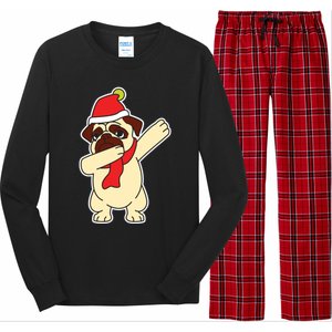 Dabbing Santa Pug Christmas Dog Mom Cute Pet Pug Lover Meaningful Gift Long Sleeve Pajama Set