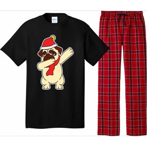 Dabbing Santa Pug Christmas Dog Mom Cute Pet Pug Lover Meaningful Gift Pajama Set