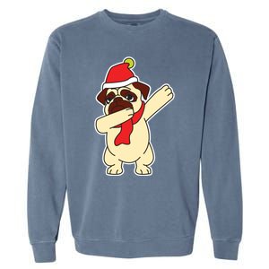 Dabbing Santa Pug Christmas Dog Mom Cute Pet Pug Lover Meaningful Gift Garment-Dyed Sweatshirt