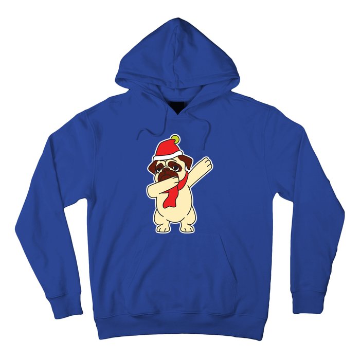 Dabbing Santa Pug Christmas Dog Mom Cute Pet Pug Lover Meaningful Gift Hoodie