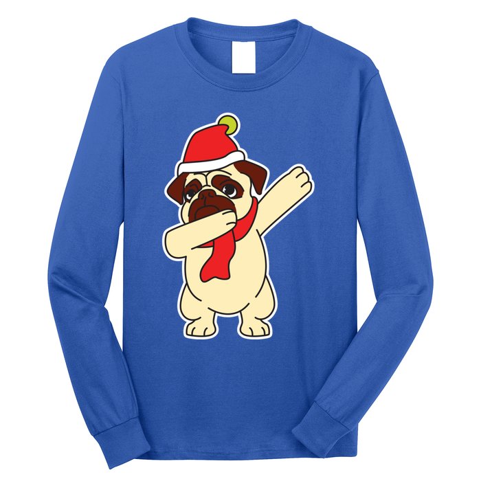 Dabbing Santa Pug Christmas Dog Mom Cute Pet Pug Lover Meaningful Gift Long Sleeve Shirt