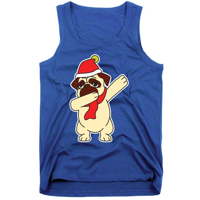 Dabbing Santa Pug Christmas Dog Mom Cute Pet Pug Lover Meaningful Gift Tank Top