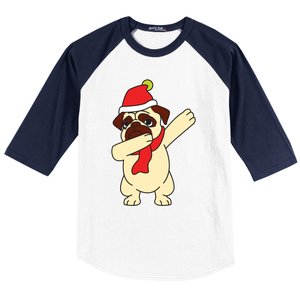 Dabbing Santa Pug Christmas Dog Mom Cute Pet Pug Lover Meaningful Gift Baseball Sleeve Shirt