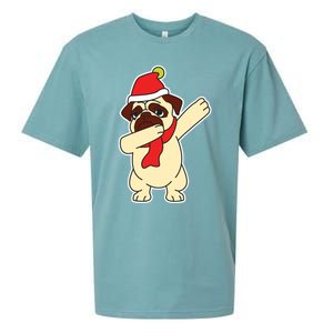 Dabbing Santa Pug Christmas Dog Mom Cute Pet Pug Lover Meaningful Gift Sueded Cloud Jersey T-Shirt