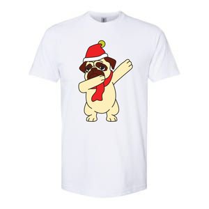 Dabbing Santa Pug Christmas Dog Mom Cute Pet Pug Lover Meaningful Gift Softstyle CVC T-Shirt