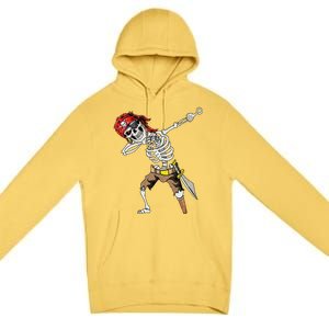 Dabbing Skeleton Pirate Halloween Jolly Roger Pirate Premium Pullover Hoodie