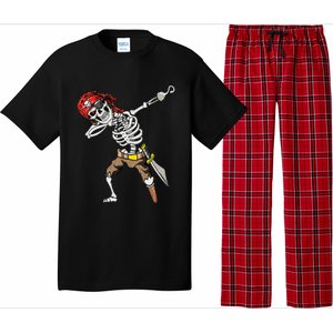 Dabbing Skeleton Pirate Halloween Jolly Roger Pirate Pajama Set