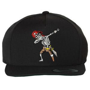 Dabbing Skeleton Pirate Halloween Jolly Roger Pirate Wool Snapback Cap