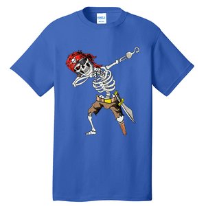 Dabbing Skeleton Pirate Halloween Jolly Roger Pirate Tall T-Shirt