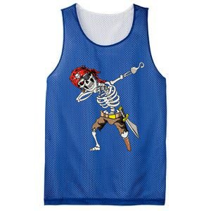 Dabbing Skeleton Pirate Halloween Jolly Roger Pirate Mesh Reversible Basketball Jersey Tank