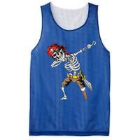 Dabbing Skeleton Pirate Halloween Jolly Roger Pirate Mesh Reversible Basketball Jersey Tank