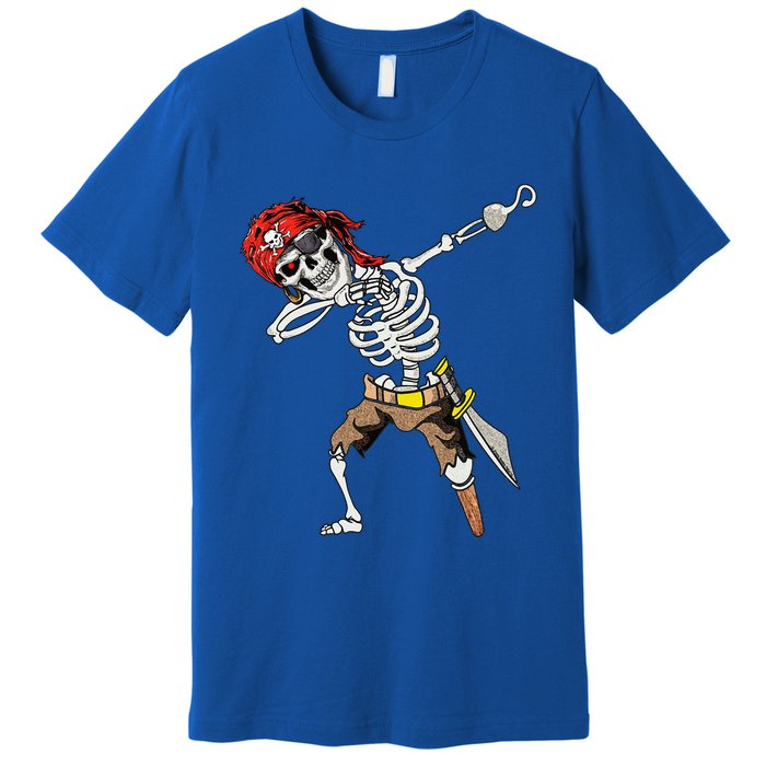 Dabbing Skeleton Pirate Halloween Jolly Roger Pirate Premium T-Shirt