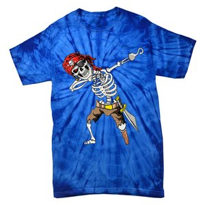 Dabbing Skeleton Pirate Halloween Jolly Roger Pirate Tie-Dye T-Shirt