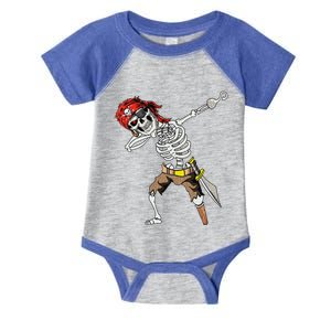 Dabbing Skeleton Pirate Halloween Jolly Roger Pirate Infant Baby Jersey Bodysuit