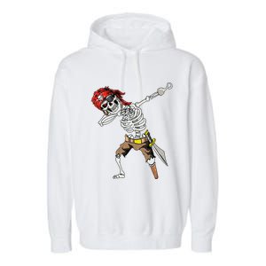 Dabbing Skeleton Pirate Halloween Jolly Roger Pirate Garment-Dyed Fleece Hoodie