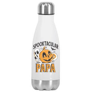 Dad Spooktacular Papa Daddy Retro Halloween Costume Cool Gift Stainless Steel Insulated Water Bottle