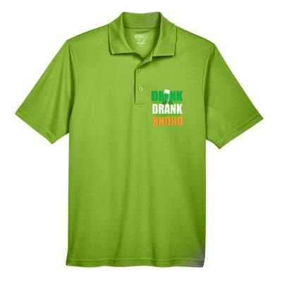 Drink St Patricks' Day Irish Ireland Flag Gift St. Paddy's Men's Origin Performance Piqué Polo