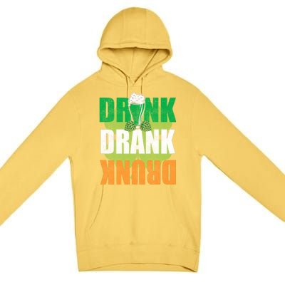 Drink St Patricks' Day Irish Ireland Flag Gift St. Paddy's Premium Pullover Hoodie