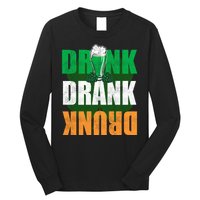 Drink St Patricks' Day Irish Ireland Flag Gift St. Paddy's Long Sleeve Shirt