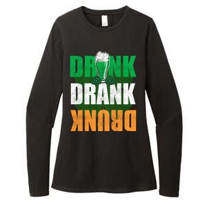 Drink St Patricks' Day Irish Ireland Flag Gift St. Paddy's Womens CVC Long Sleeve Shirt