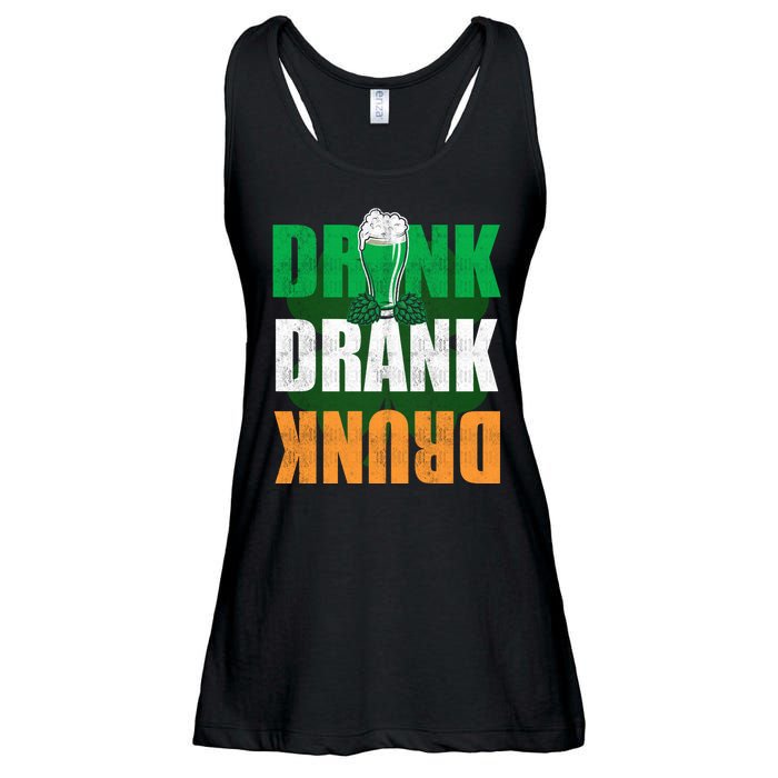 Drink St Patricks' Day Irish Ireland Flag Gift St. Paddy's Ladies Essential Flowy Tank